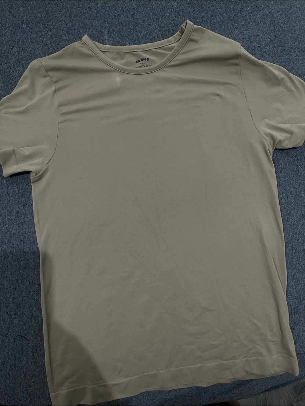 SKIMS Short Sleeve Crew Tee - Taupe/Brown - Medium